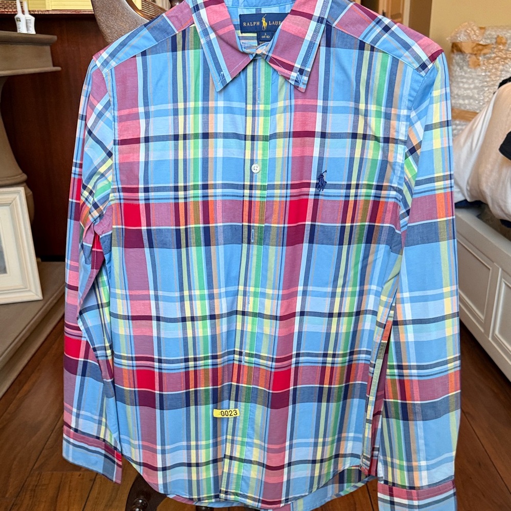Ralph Lauren Men's Colorful Plaid Button-Down Shirt